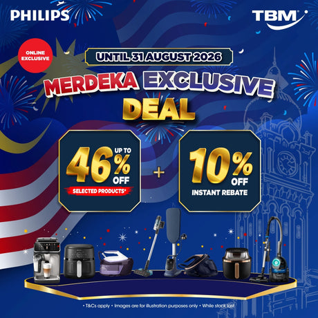 [Online Exclusive] TBM x Philips Merdeka Exclusive Deal | Valid until 31 Aug 2026