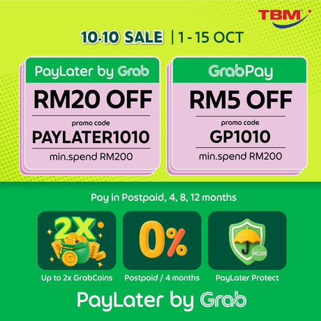 [Online Exclusive] TBM x Grab 10.10 Sale | Valid until 15 Oct 2026