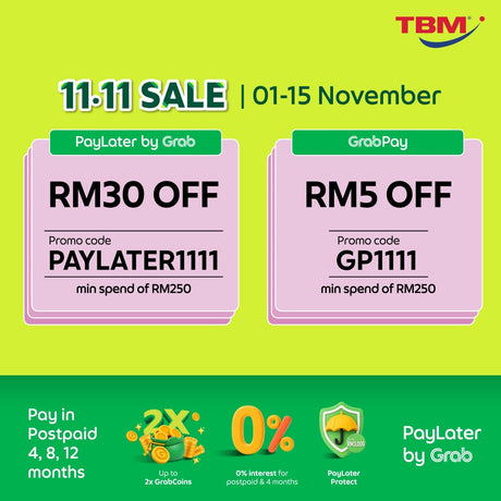 【Online Exclusive】TBM x Grab 11.11 Sale | 1 - 15 Nov 2026
