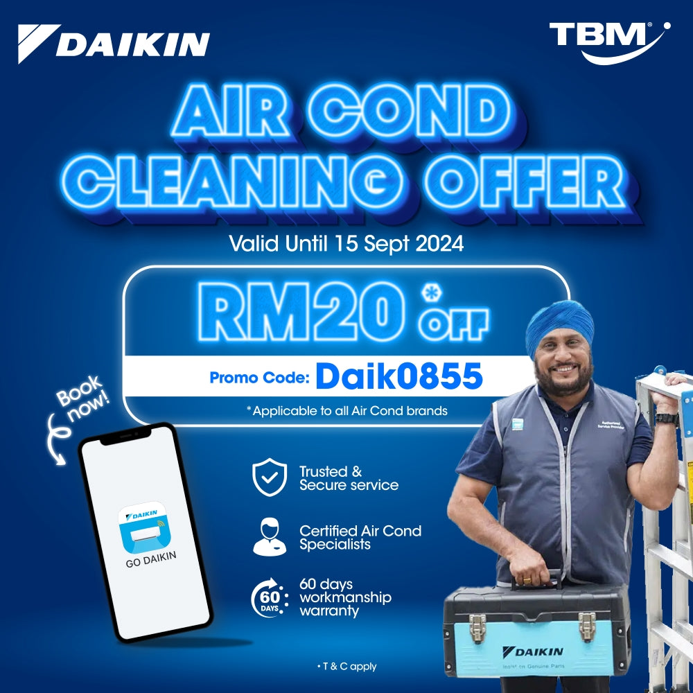 TBM x Daikin Go Clean Air Cond Cleaning Offer | 15 June - 15 Sept 2024 - TBM Online