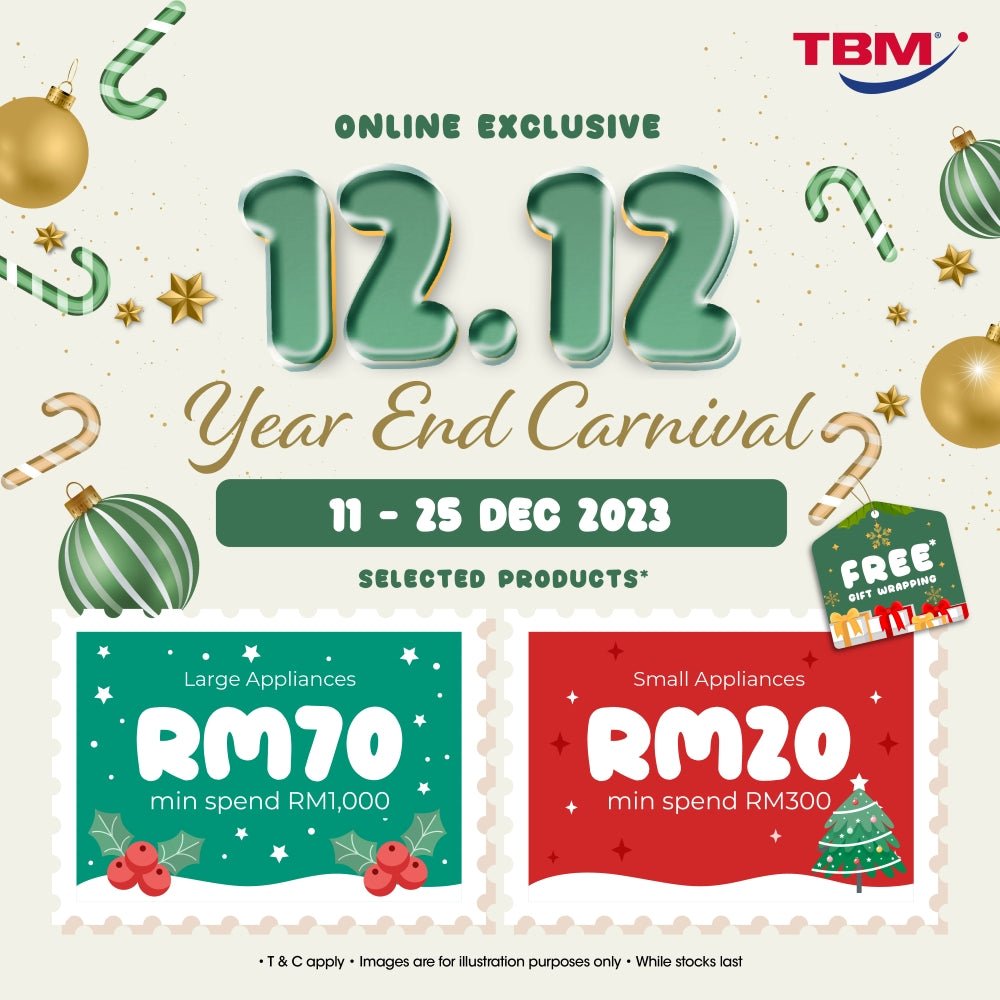 [Online Exclusive] TBM 12.12 Year End Carnival | 11 – 25 Dec 2023 - TBM Online
