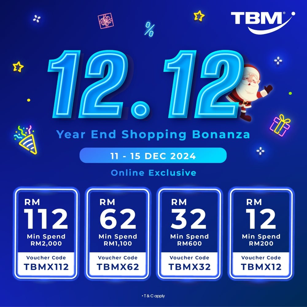 [Online Exclusive] TBM 12.12 Year End Shopping Bonanza | 11 – 15 Dec 2024 - TBM Online