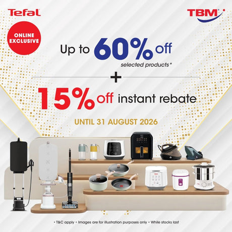[Online Exclusive] TBM x Tefal Merdeka Exclusive Deal | 1 - 31 Aug 2026 - TBM Online