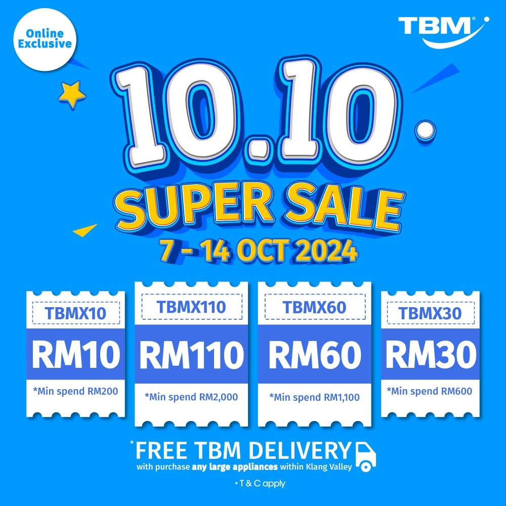 [Online Exclusive] TBM10.10 Super Sale | 7 – 14 Oct 2024 - TBM Online