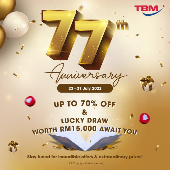 TBM 77th Anniversary Sale
