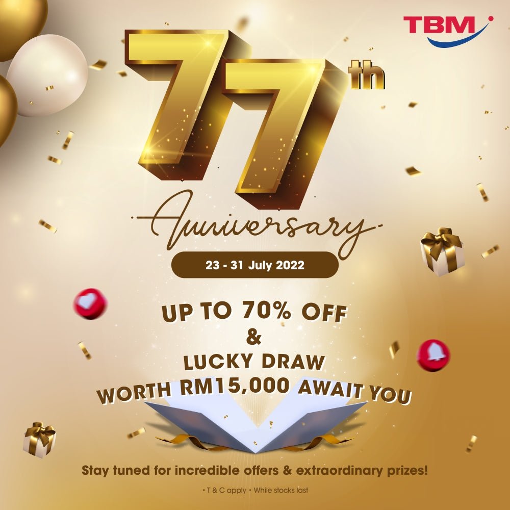 TBM 77th Anniversary Sale - TBM Online