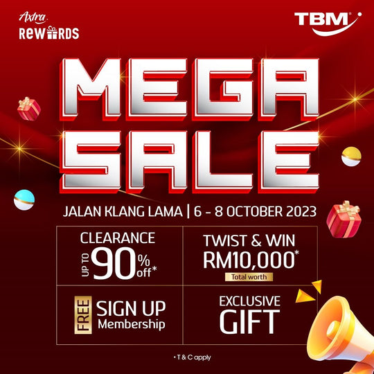 TBM Mega Sale @Old Klang Road | 6 – 8 October 2023