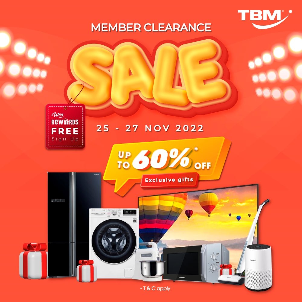 TBM Member Day Clearances Sale | 25 - 27 Nov 2022 - TBM Online