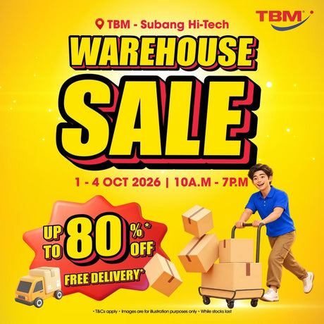 TBM Warehouse Sale @ Subang Hi-Tech | 1 – 4 Oct 2026 - TBM Online