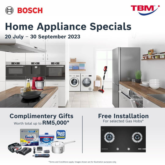 TBM x Bosch Home Appliance Specials 2023 | Available until 30 September 2023