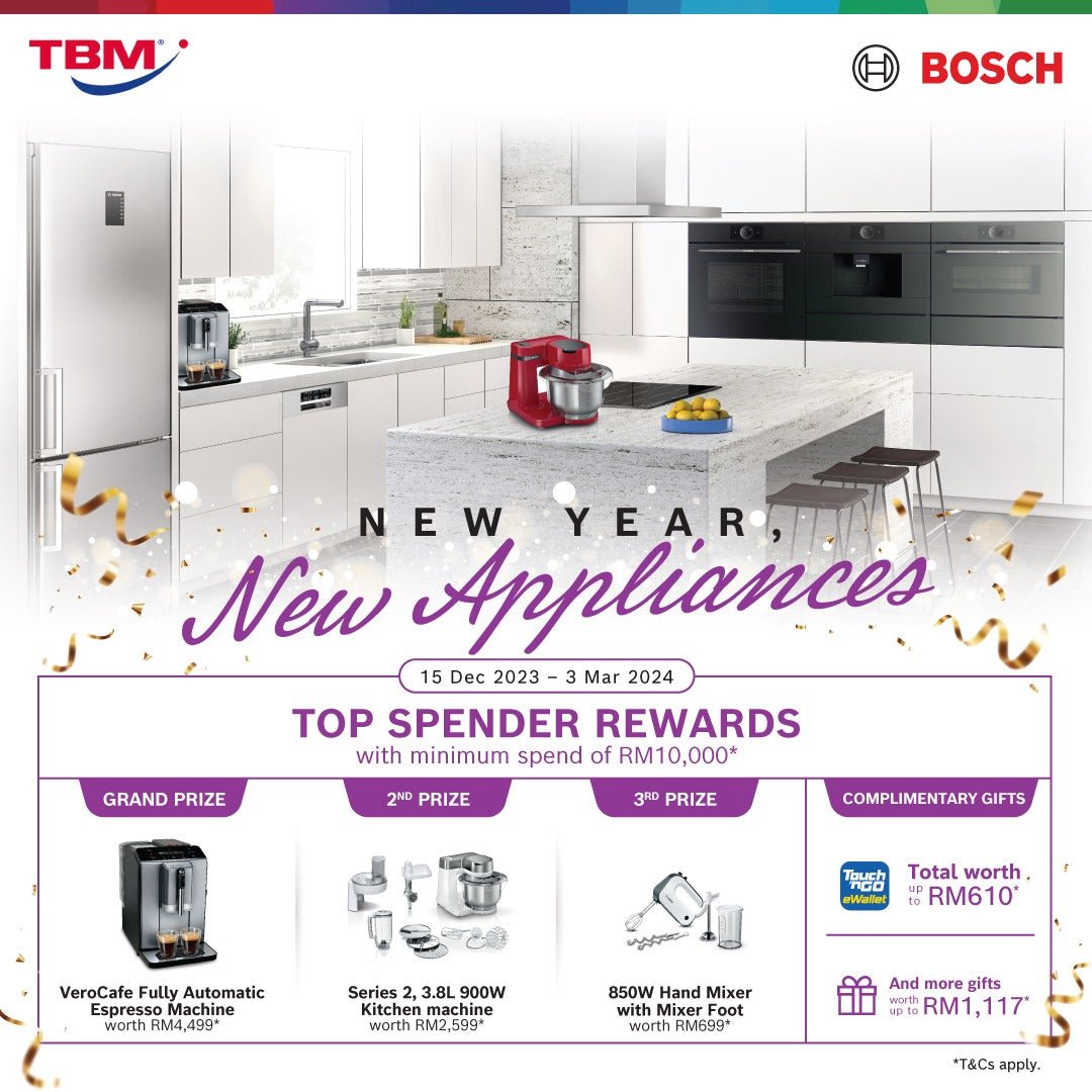 TBM x Bosch New Year New Appliances | Available until 3 Mar 2024 - TBM Online