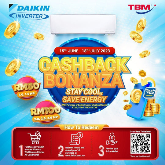 TBM x Daikin Cashback Bonanza | 15 June – 18 July 2023