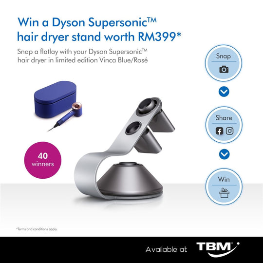 TBM x Dyson Supersonic™ Hari Dryer (Vinca Blue/Rose) Contest | Available until 31 Dec 2022