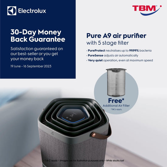 TBM x Electrolux 30-Day Money Back Guarantee | 19 June – 16 Sept 2023