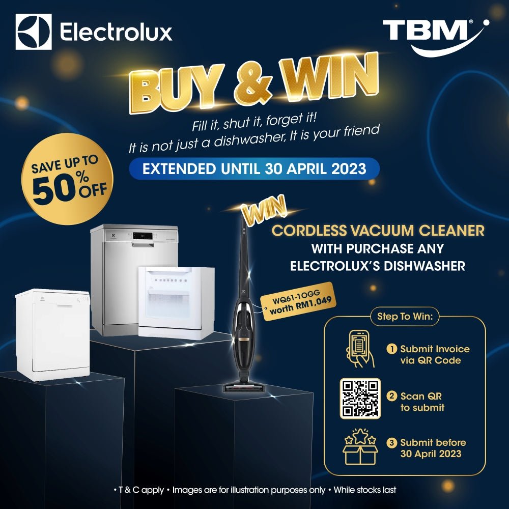 TBM x Electrolux Dishwasher Promo | Extended until 30 April 2023 - TBM Online