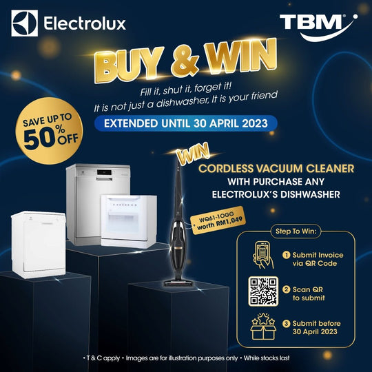 TBM x Electrolux Dishwasher Promo | Extended until 30 April 2023