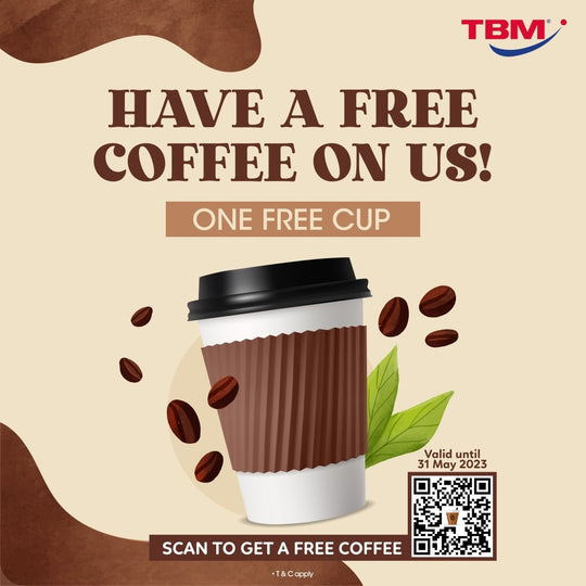 TBM x Get A FREE COFFEE On Us | Available until 31 May 2023