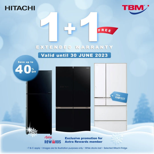 TBM x Hitachi Refrigerator Exclusive | Available until 30 Jun 2023