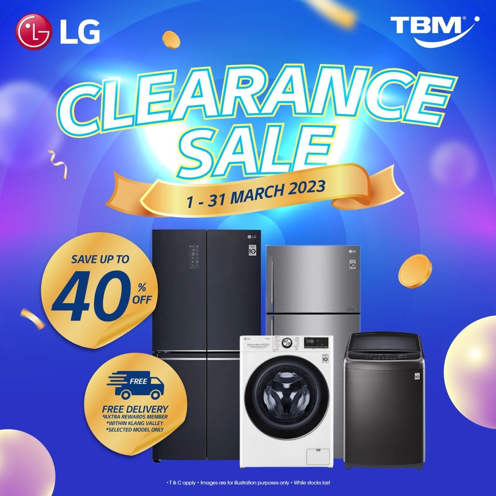 TBM x LG Clearances Sale | 1 – 31 Mar 2023 - TBM Online