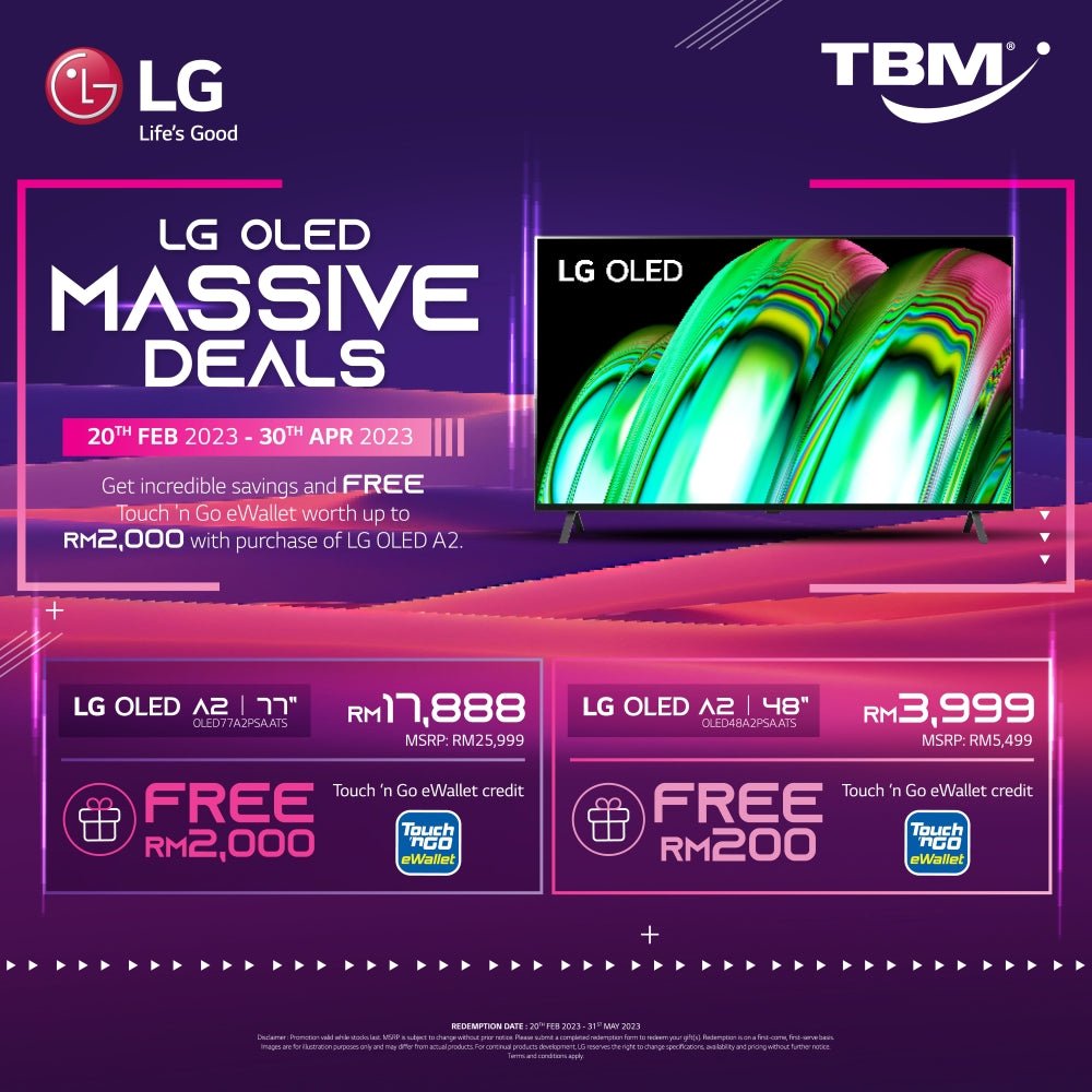 TBM x LG OLED Massive Deals | 20 Feb – 30 Apr 2023 - TBM Online