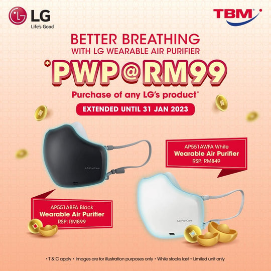 TBM x LG Wearable Air Purifier PWP Deal | Extended Until 31 Jan 2023