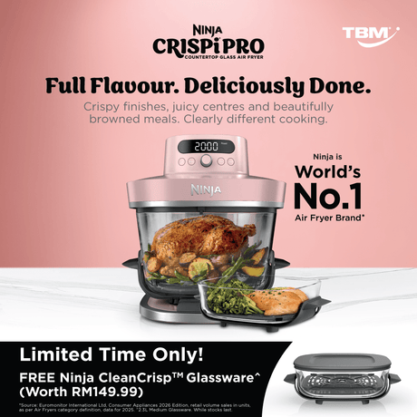 TBM x Ninja CRISPi™ Pro Countertop Glass Air Fryer Promo | While Stocks Last - TBM Online