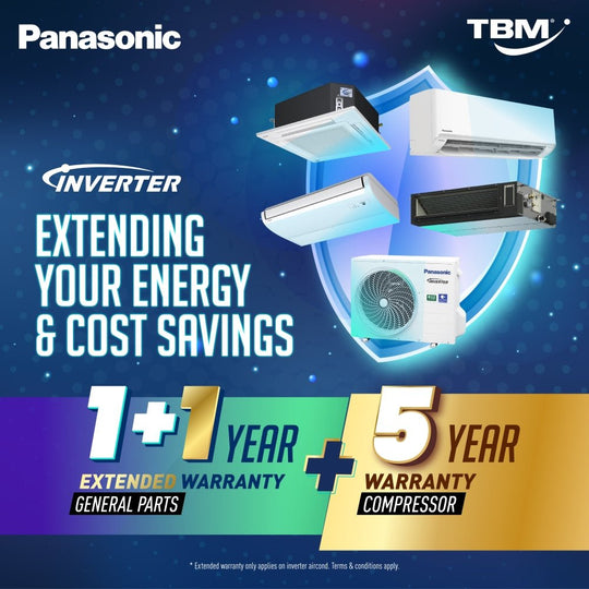 TBM x Panasonic AC Extended Warranty | 1 May 2023  - 31 March 2024
