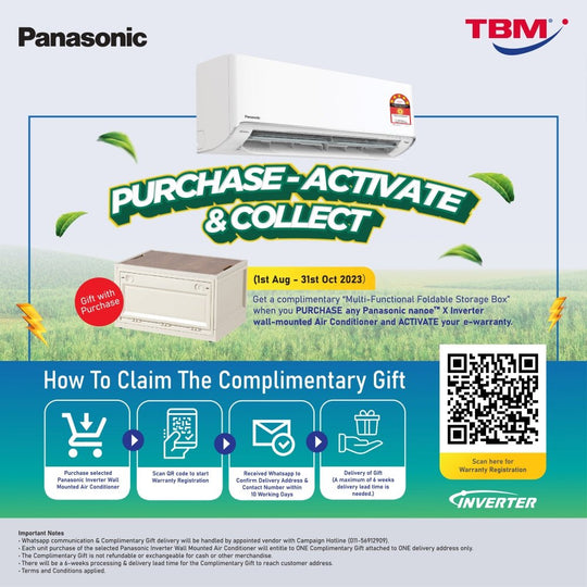 TBM x Panasonic AC FOC Gift | 1 Aug - 31 Oct 2023