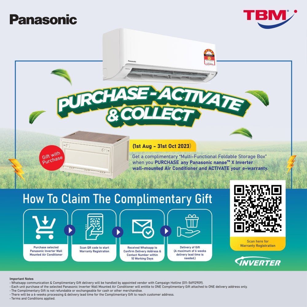 TBM x Panasonic AC FOC Gift | 1 Aug - 31 Oct 2023 - TBM Online