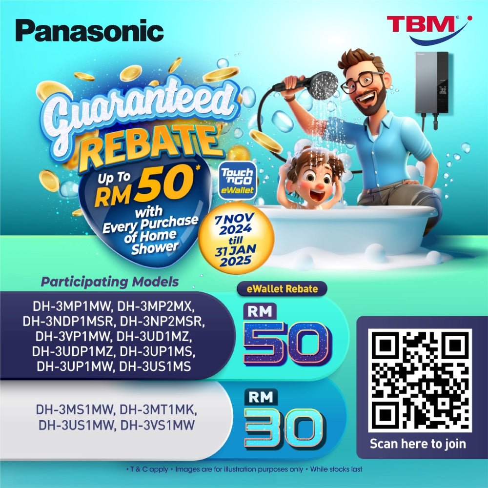 TBM x Panasonic Guaranteed Rebate | 7 Nov 2024 - 31 Jan 2025 - TBM Online