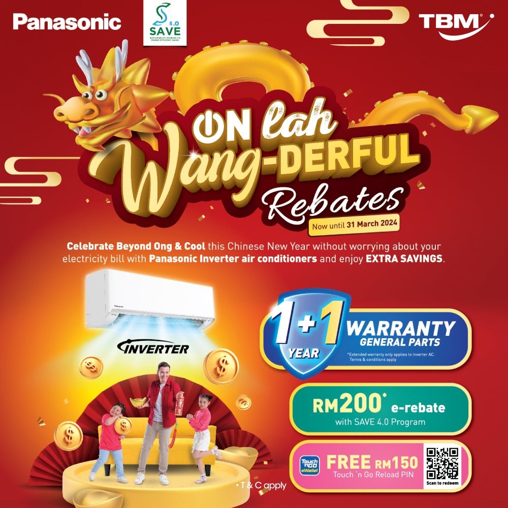 TBM x Panasonic ON Lah Wang-Derful Rebates | Available until 31 Mar 2024 - TBM Online