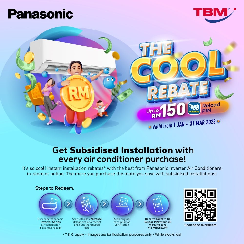 TBM x Panasonic The Cool Rebate| 1 Jan – 31 Mar 2023 - TBM Online
