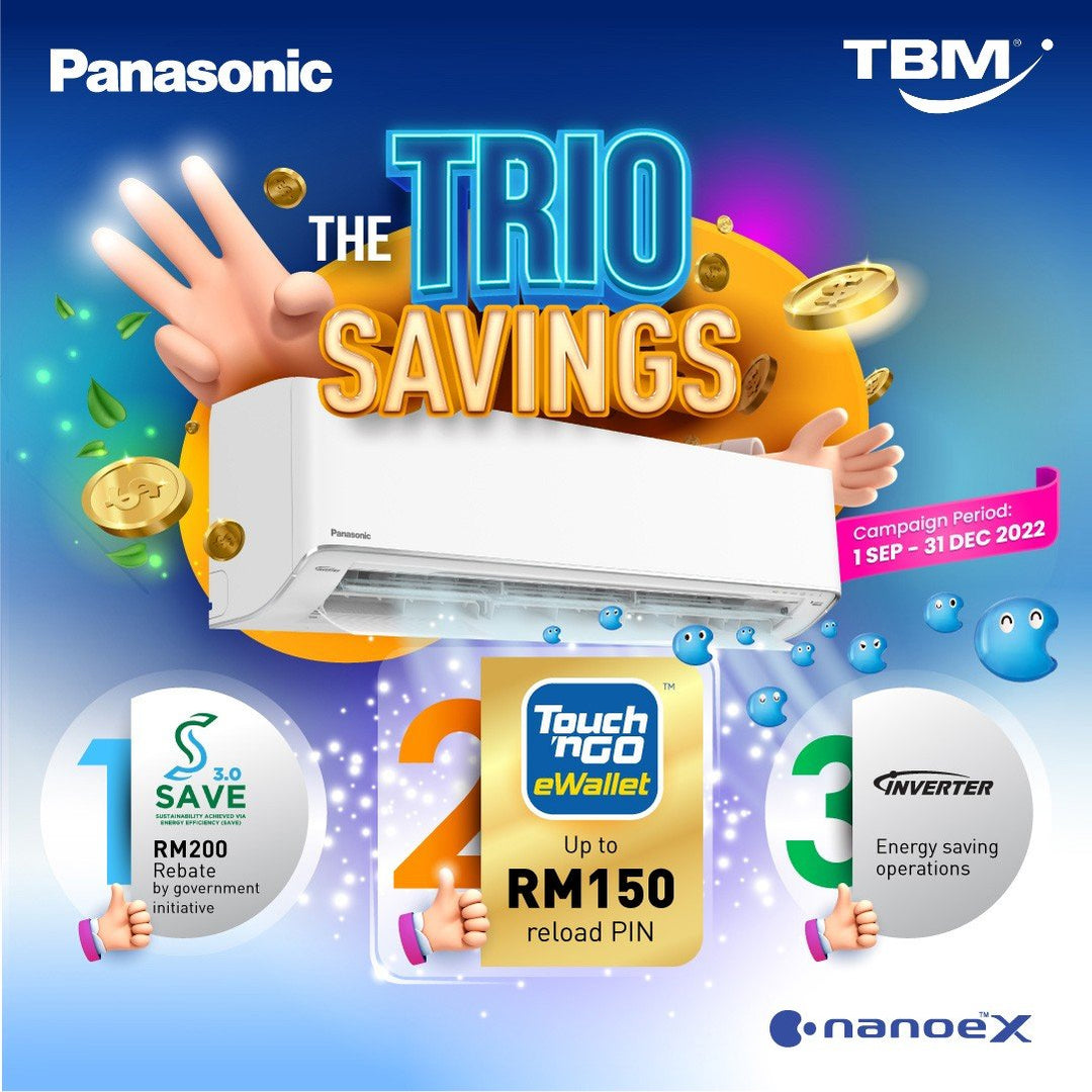 TBM x Panasonic The Trio Savings | Available until 31 Dec 2022 - TBM Online