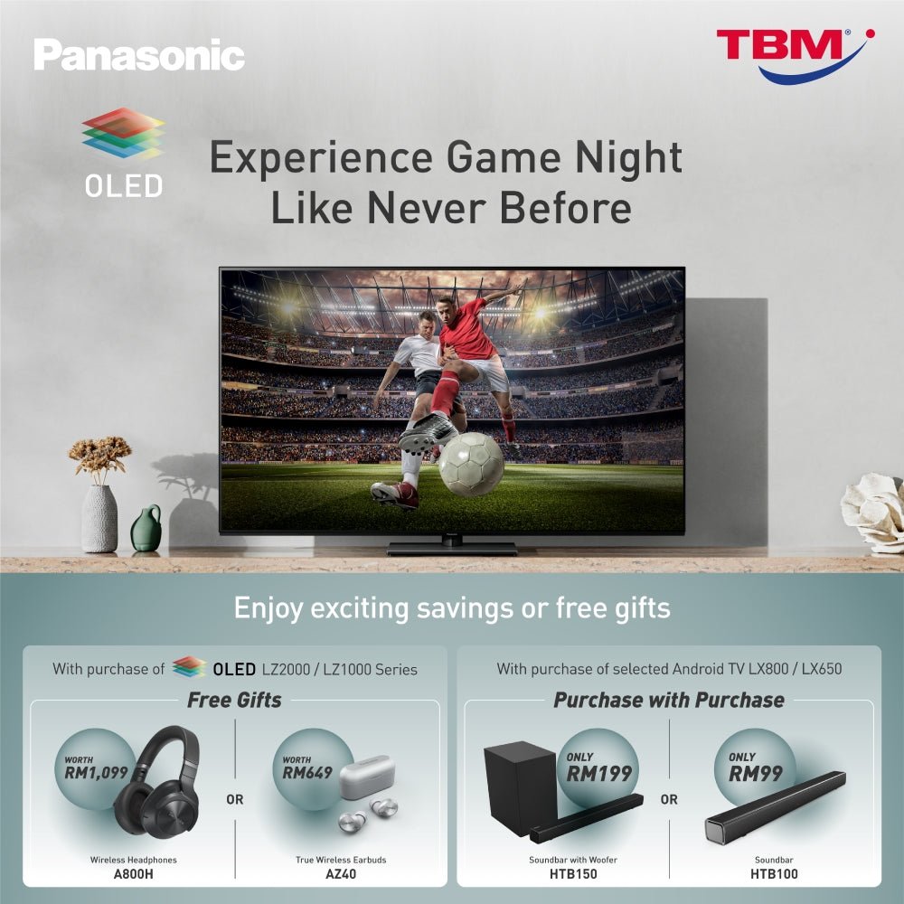 TBM x Panasonic TV & PWP Soundbar World Cup Promotion | Available until 30 Nov 2022 - TBM Online