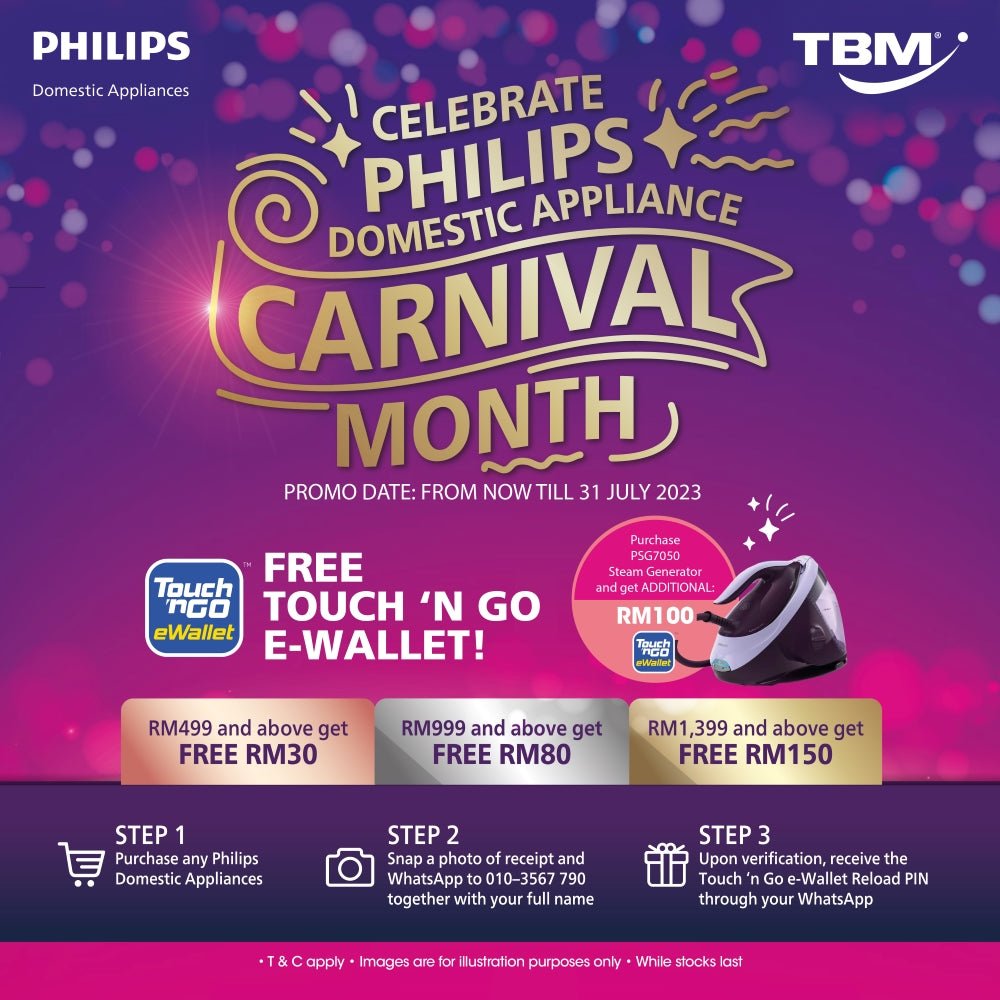 TBM x Philips DA Carnival Month | Available until 31 July 2023 - TBM Online