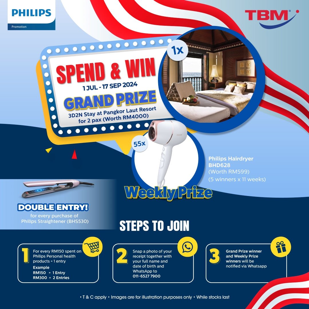 TBM x PHILIPS Spend and Win Contest | 1 July - 17 September 2024 - TBM Online