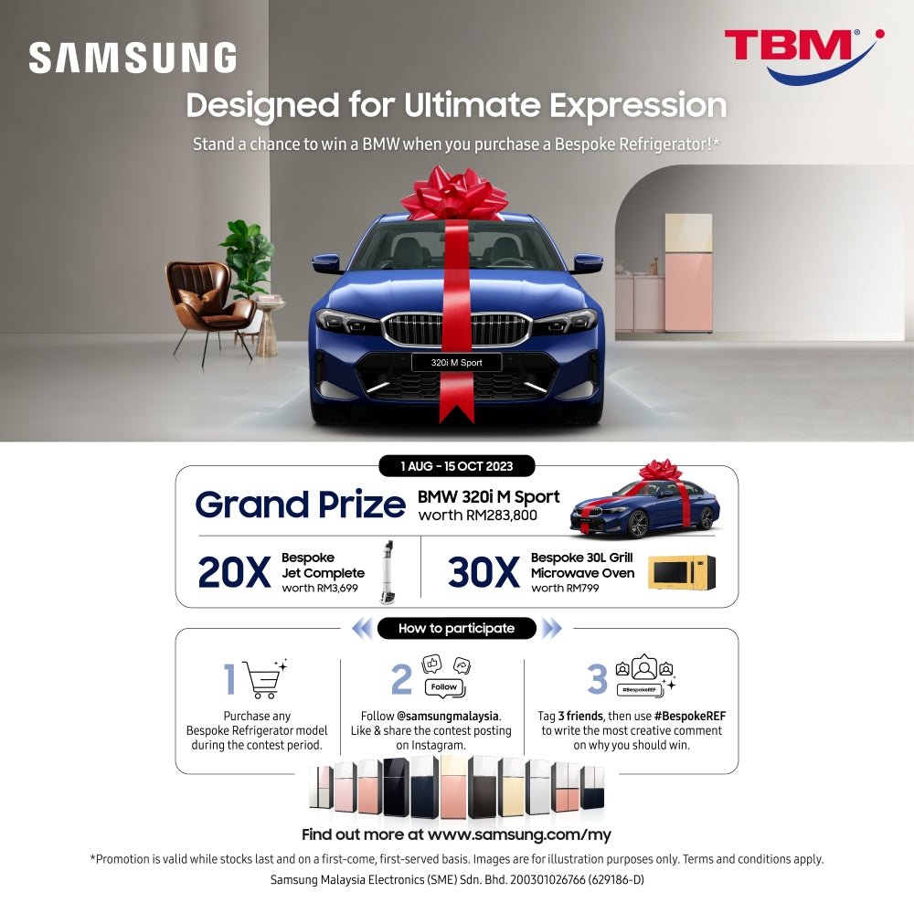 TBM x Samsung Bespoke Refrigerator Contest | 1 Aug – 15 Oct 2023 - TBM Online