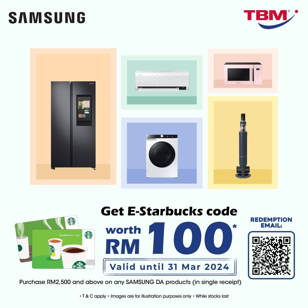 TBM x Samsung DA FOC E-Starbucks Code | Valid until 31 Mar 2024 - TBM Online