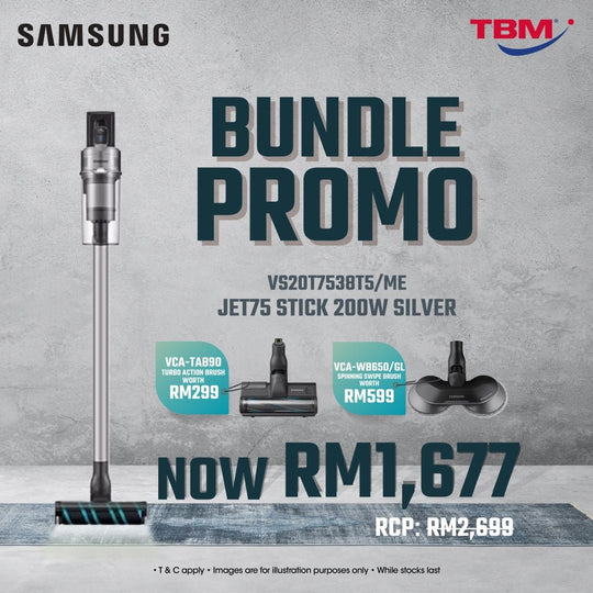 TBM x Samsung Jet 75 Premium Bundle Promo | While Stocks Last