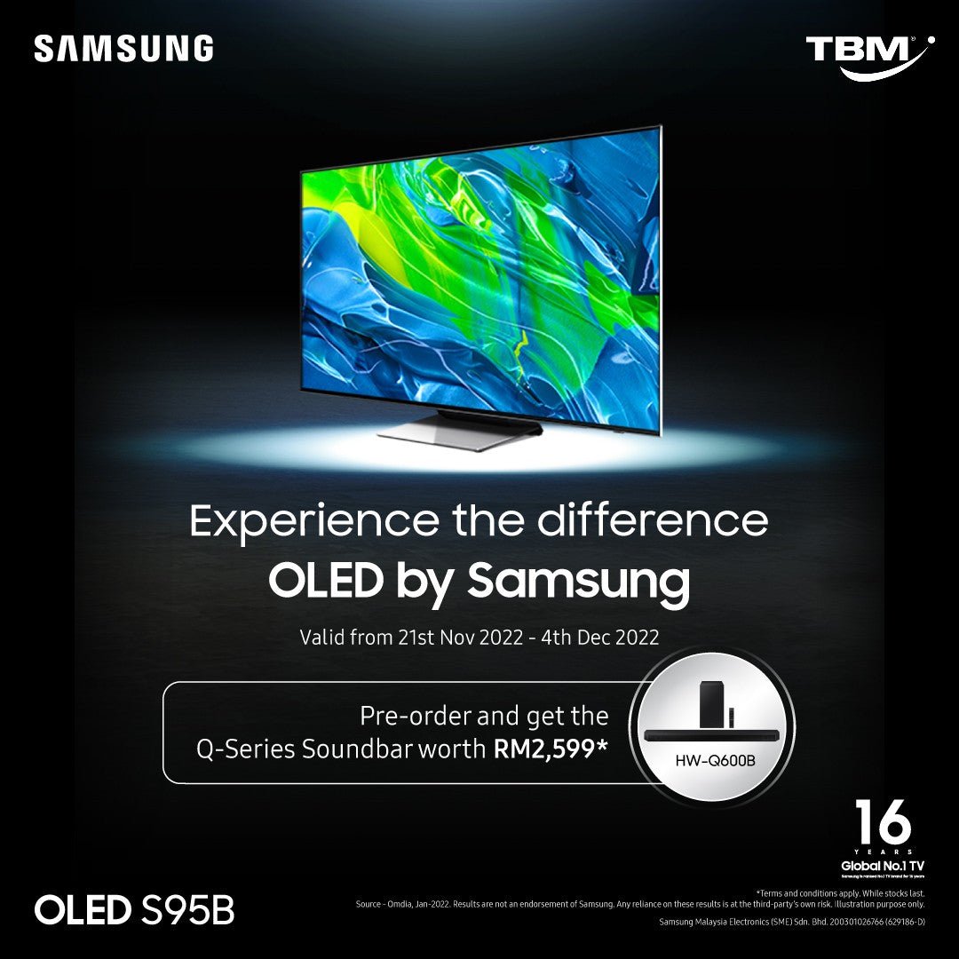 TBM x Samsung S95B OLED TV Pre-Order | 21 Nov – 04 Dec 2022 - TBM Online