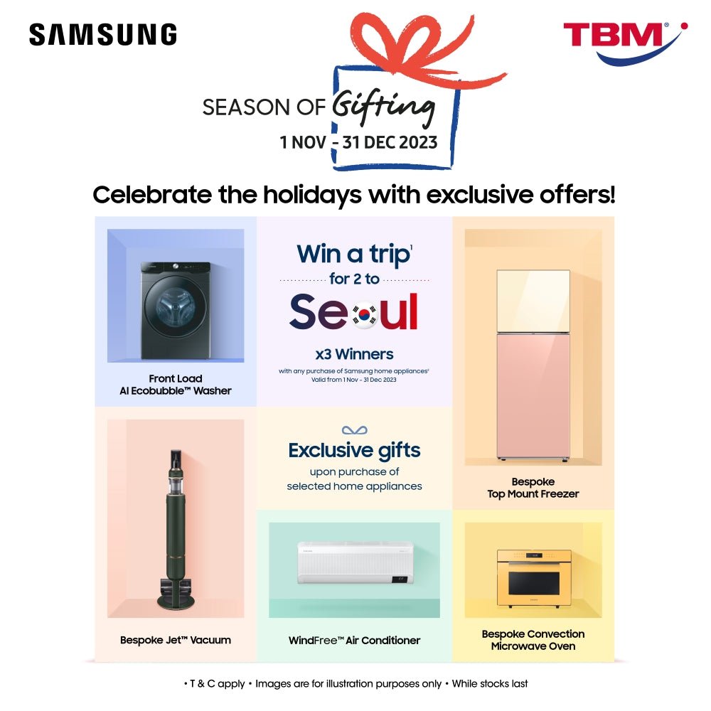 TBM x Samsung Season of Gifting | 1 Nov - 31 Dec 2023 - TBM Online
