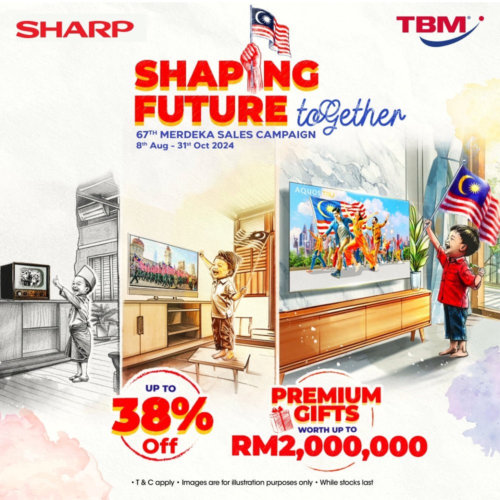 TBM x Sharp 67th Merdeka Sales Campaign | 8 Aug - 31 Oct 2024 - TBM Online