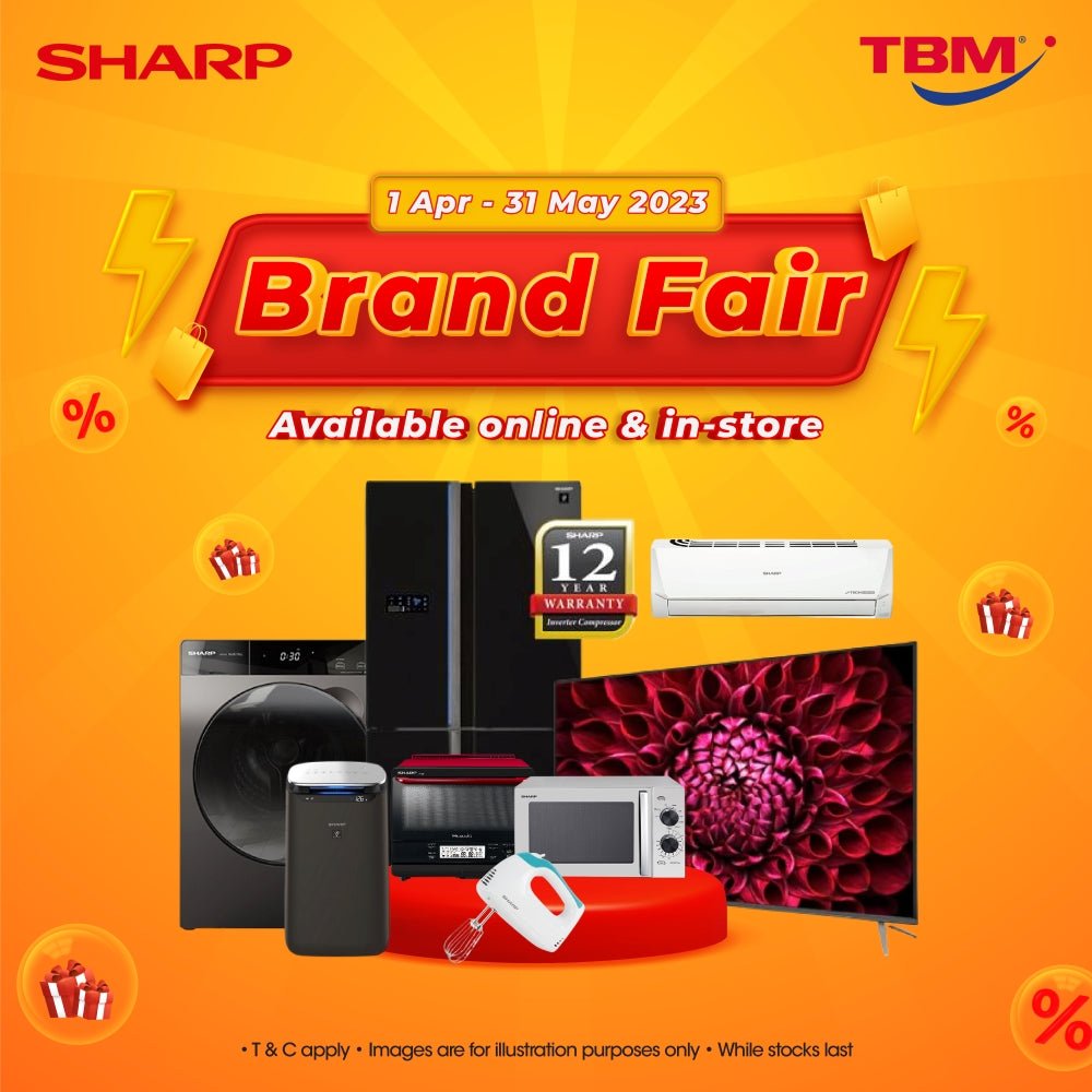 TBM x Sharp Brand Fair | 1 April - 31 May 2023 - TBM Online