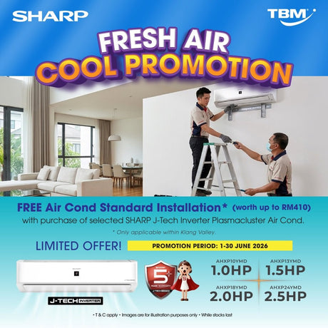 TBM x SHARP FRESH AIR COOL PROMOTION | 1 - 30 June 2026 - TBM Online