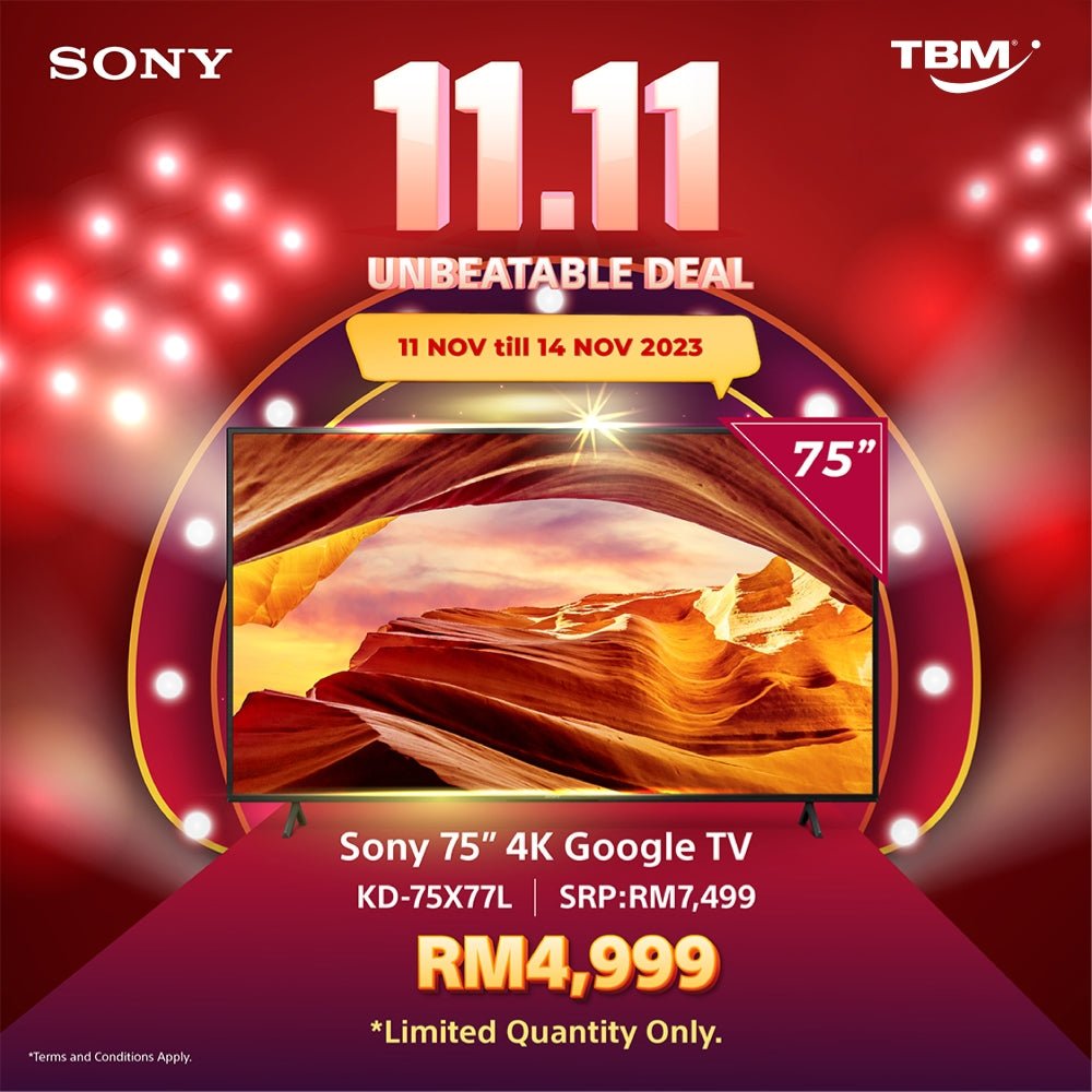 TBM x Sony 11.11 Unbeatable Deal | 11 – 14 Nov 2023 - TBM Online