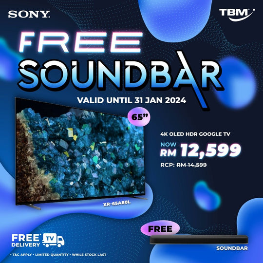 TBM x Sony TV Free Soundbar + Delivery | 1 - 31 Jan 2024