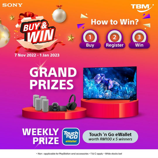 TBM x Sony Year End Promo Buy & Win Contest | 7 Nov 2022 – 1 Jan 2023
