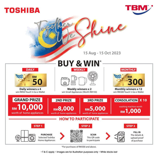 TBM x Toshiba Together We Shine | 15 Aug – 15 Oct 2023