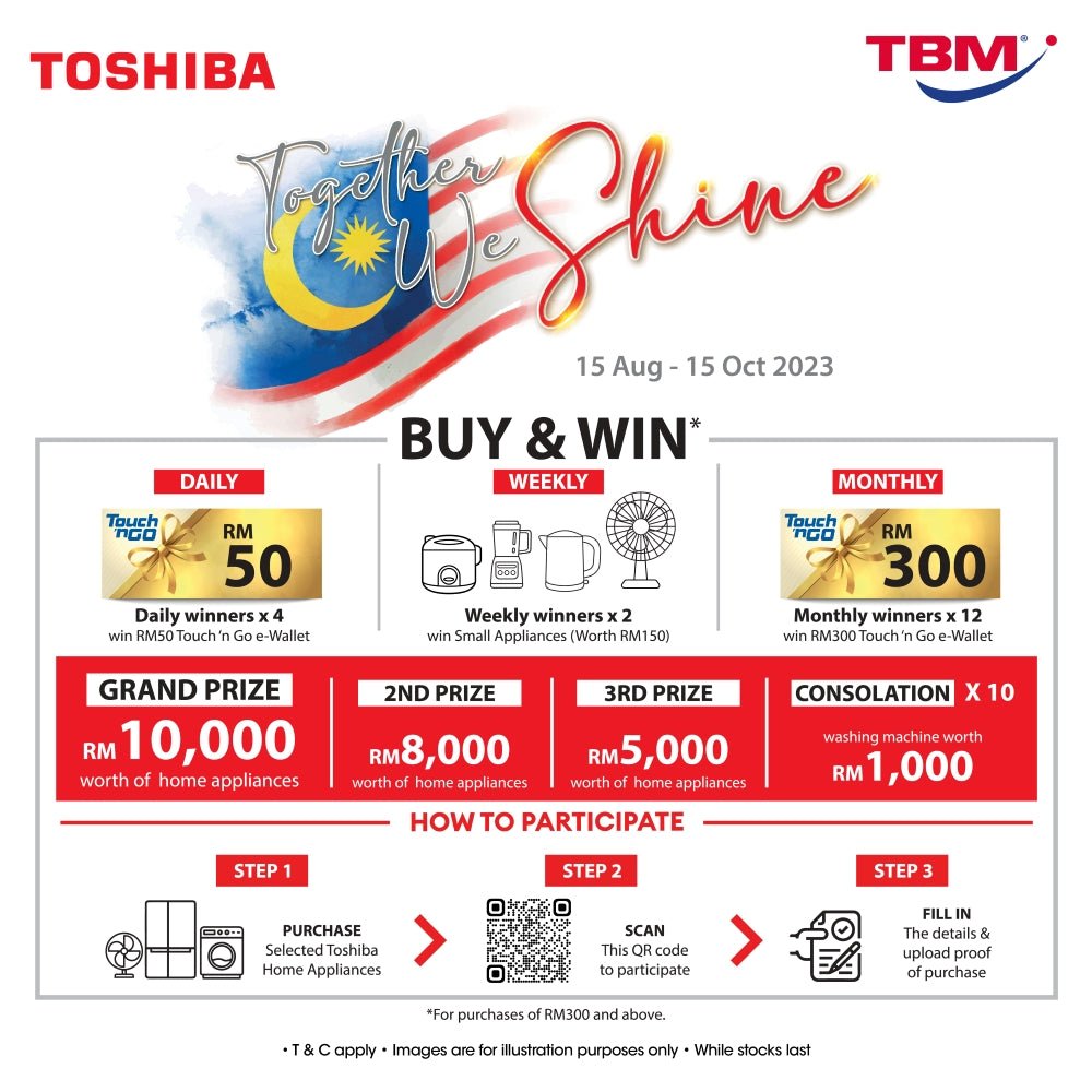 TBM x Toshiba Together We Shine | 15 Aug – 15 Oct 2023 - TBM Online