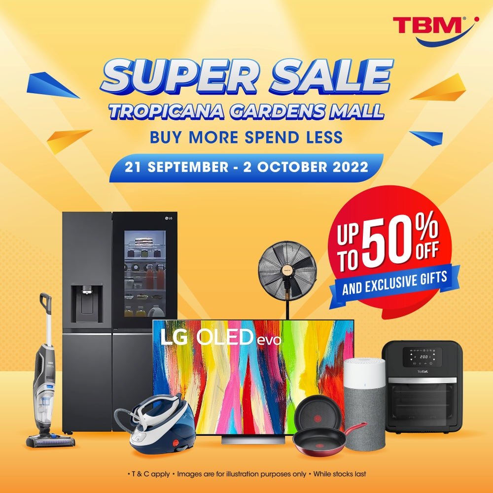 TBM x Tropicana Gardens Mall Concourse Sale │ 21 Sept - 02 Oct 2022 - TBM Online